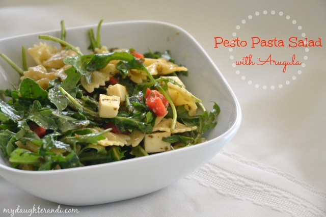 My Daughter and I Pesto Pasta Salad with Arugula 1