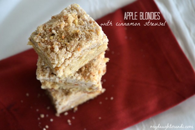 My Daughter and I- Apple Blondies with Cinnamon Streusel 3