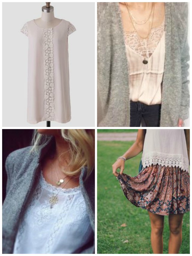 My Daughter and I- Fashion Friday- Inspiration- Crochet and Lace
